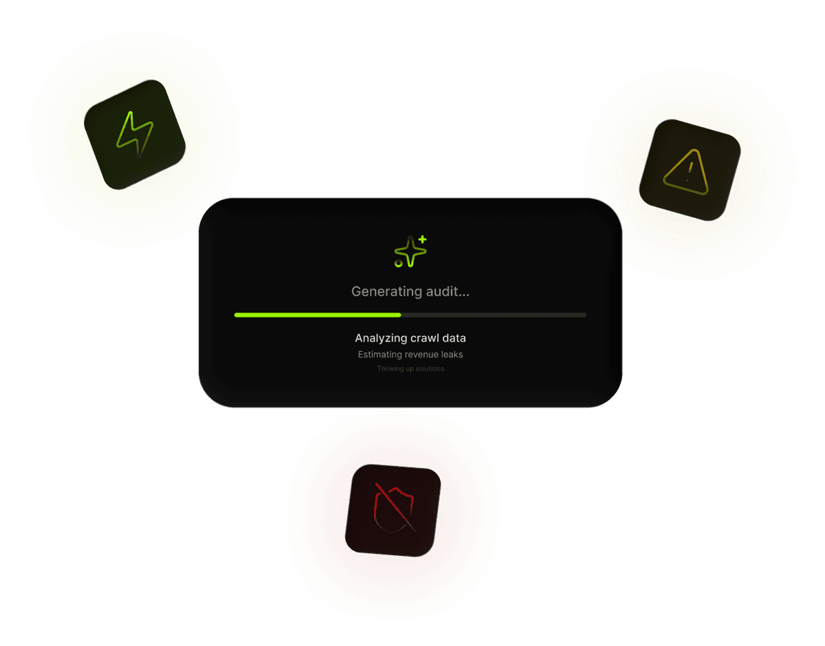 RevSlip design and UX audit showing layout analysis and visual hierarchy scores